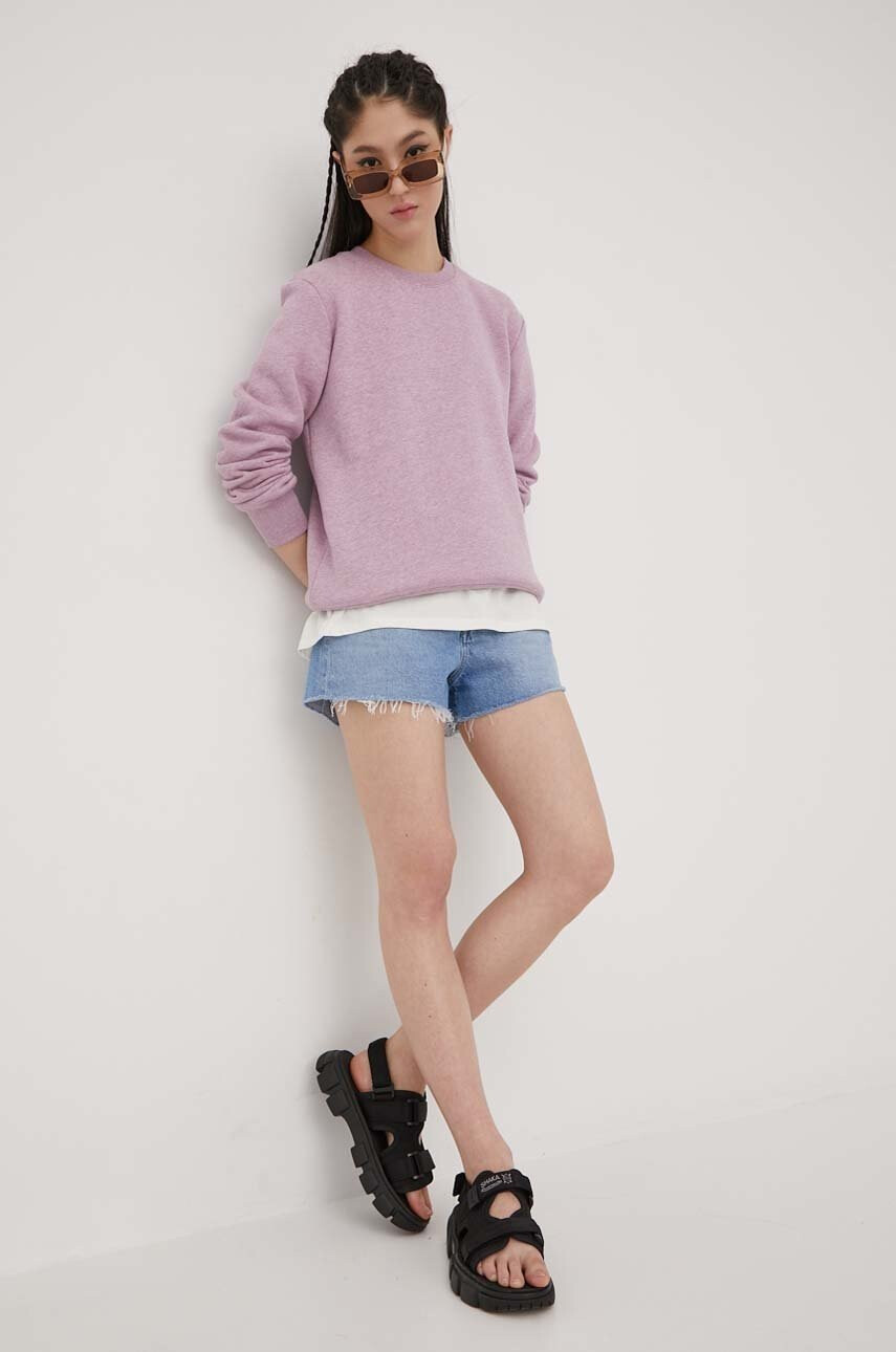 Levi's Дънкови къси панталони с изчистен дизайн с висока талия - Pepit.bg