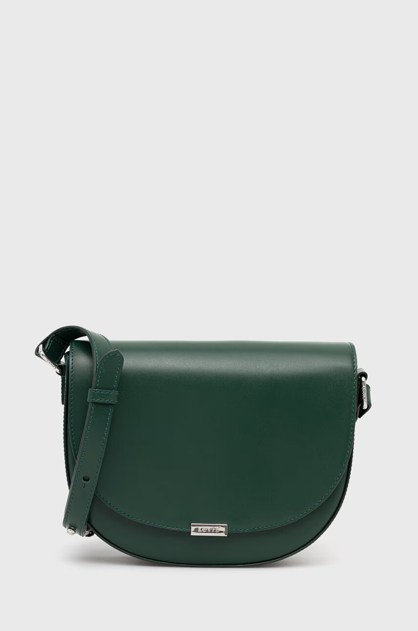 Levi's Кожена чанта в зелено - Pepit.bg
