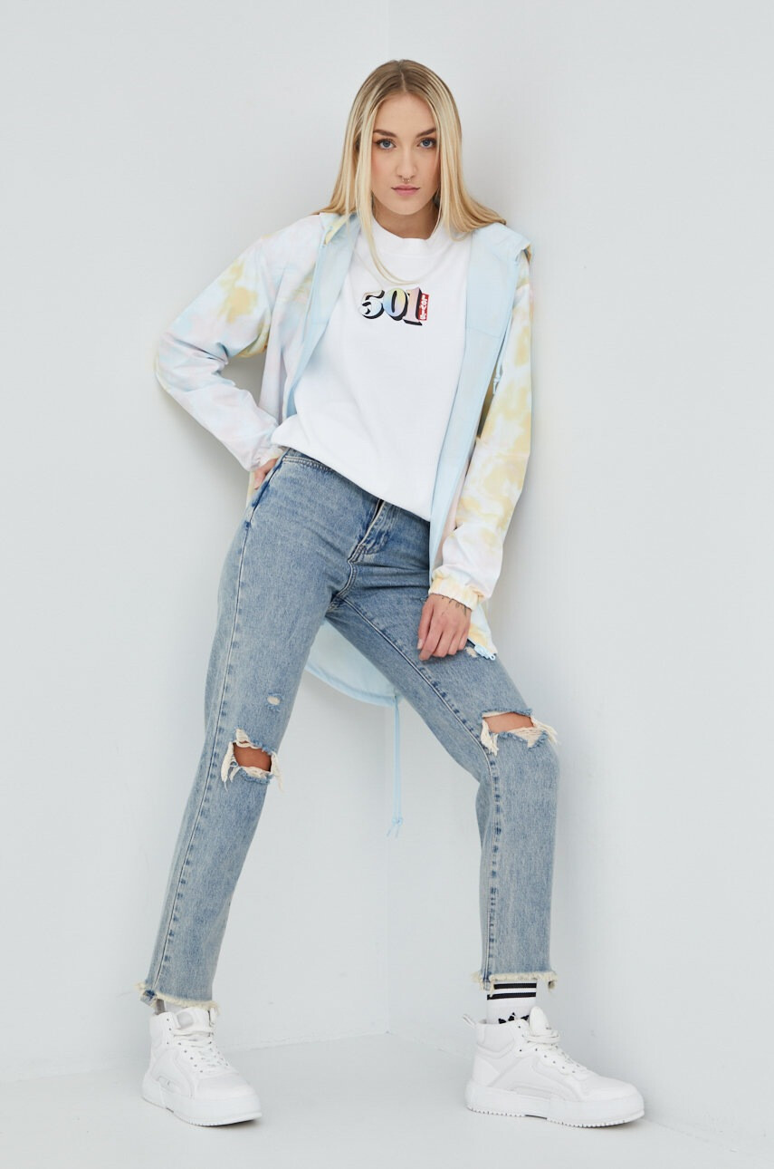 Levi's Памучен суичър в бяло с принт - Pepit.bg