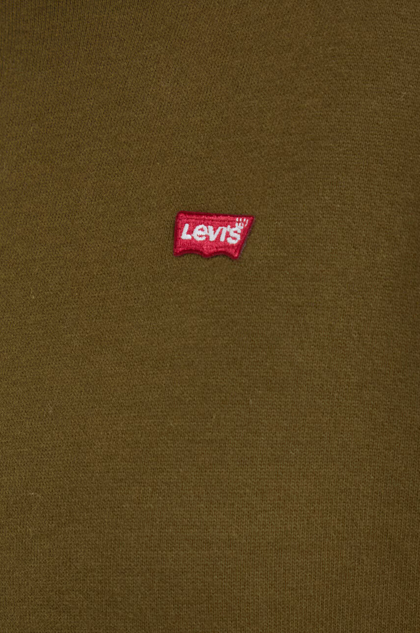 Levi's Памучен суичър в зелено с изчистен дизайн - Pepit.bg