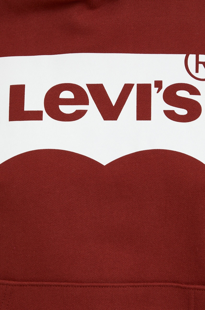 Levi's Памучен суичър в кафяво с принт - Pepit.bg