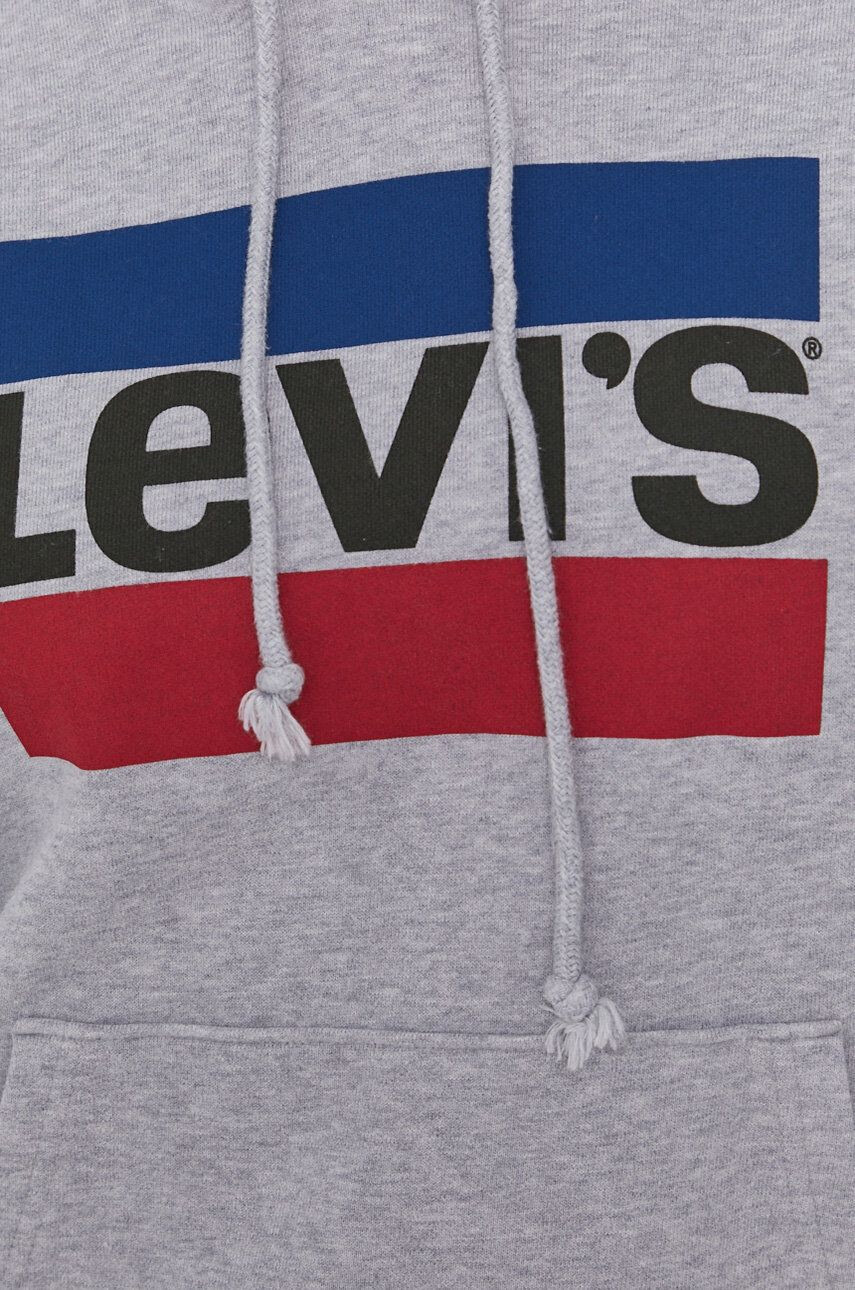 Levi's Памучен суичър дамски в сиво с принт - Pepit.bg