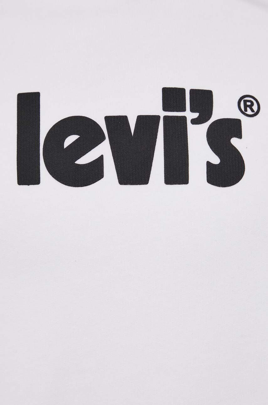 Levi's Памучен суичър мъжки в бяло с принт - Pepit.bg