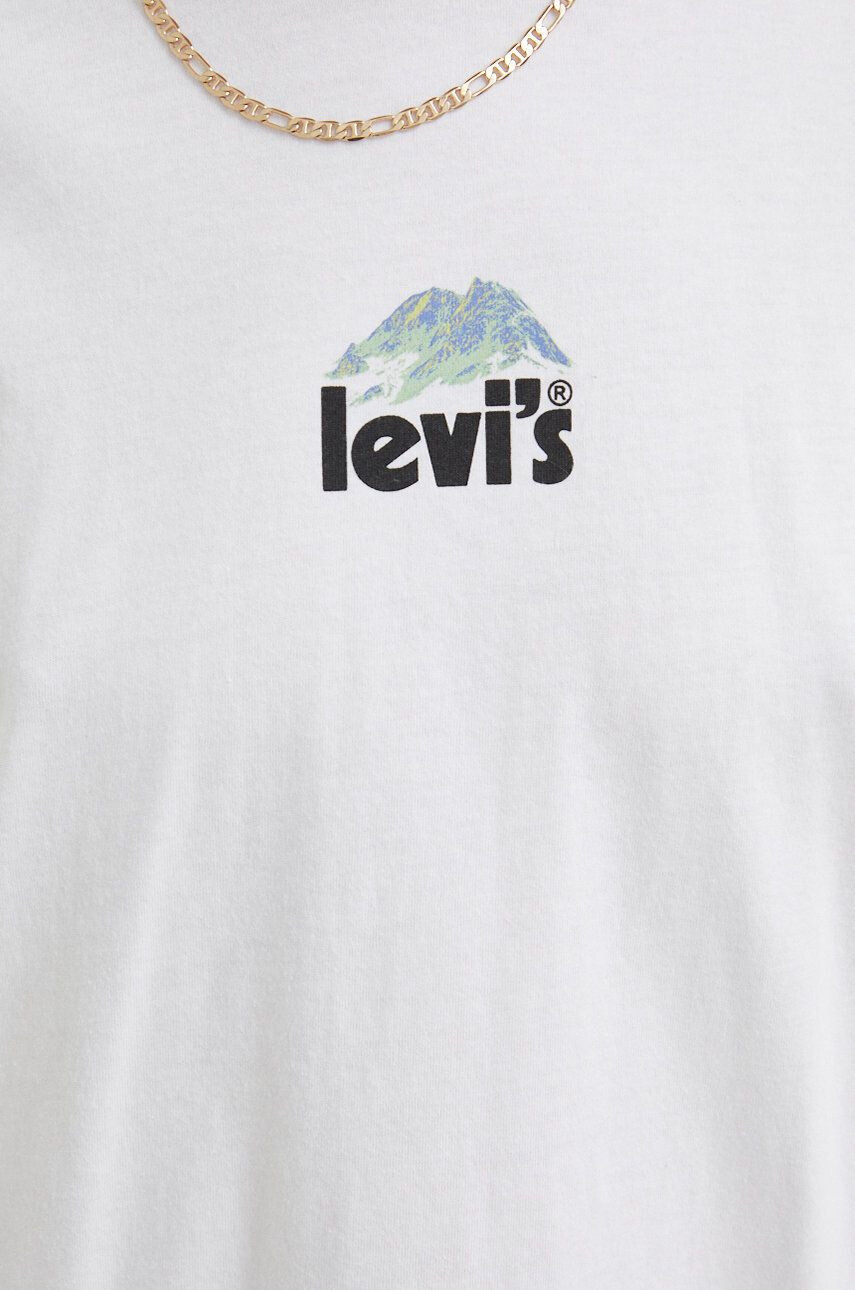 Levi's Памучна блуза с дълги ръкави в бяло - Pepit.bg