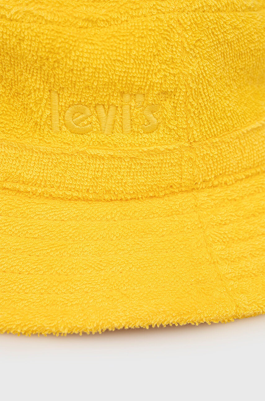 Levi's Памучна капела в жълто от памук - Pepit.bg