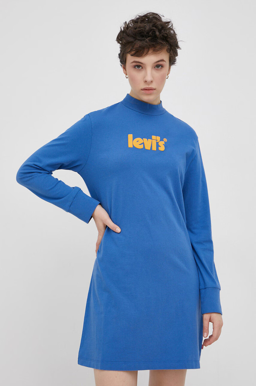 Levi's Памучна рокля къс модел със стандартна кройка - Pepit.bg