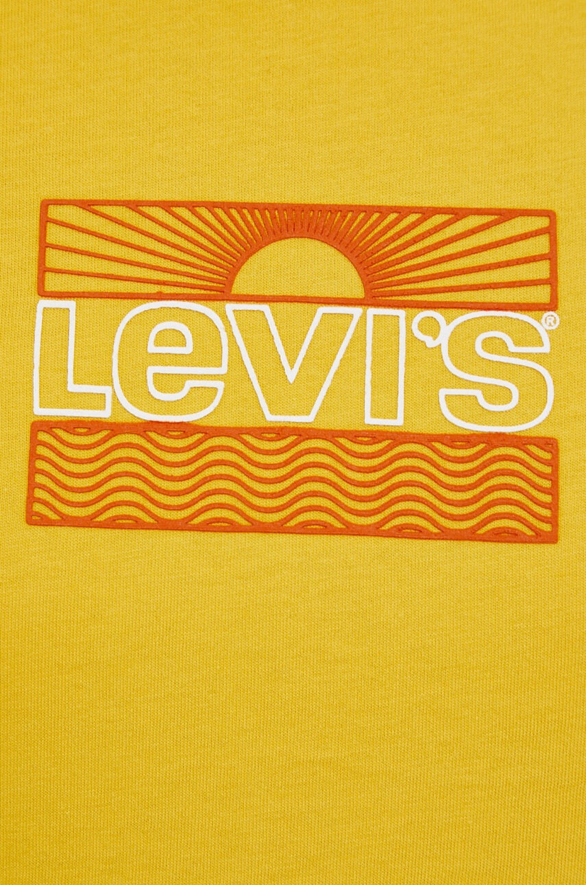 Levi's Памучна тениска в жълто - Pepit.bg