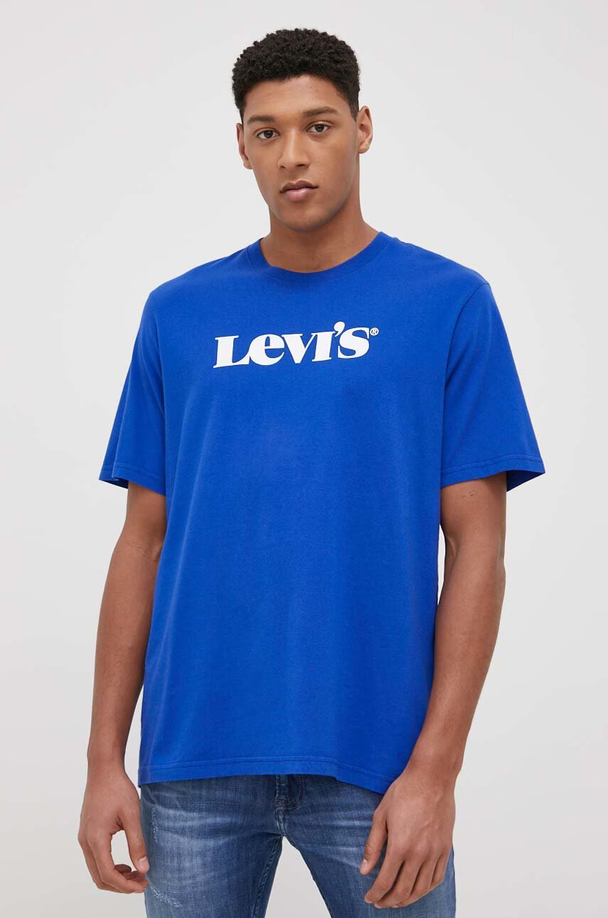 Levi's Памучна тениска в оранжево - Pepit.bg