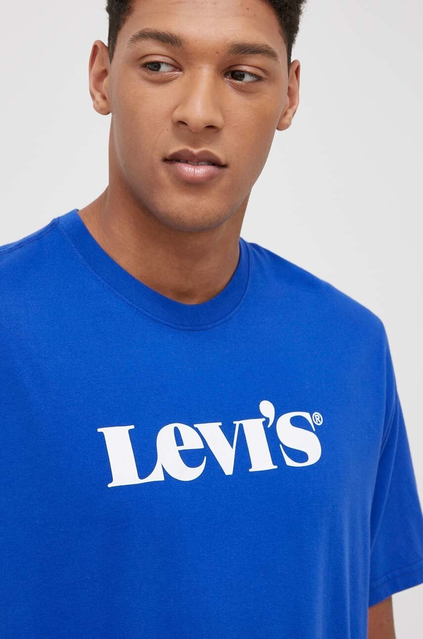 Levi's Памучна тениска в оранжево - Pepit.bg