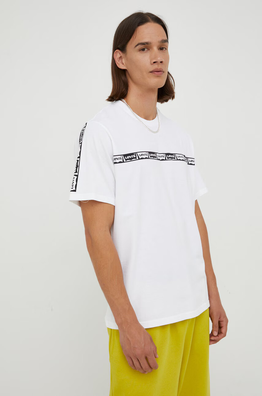 Levi's Памучна тениска в бяло с принт - Pepit.bg