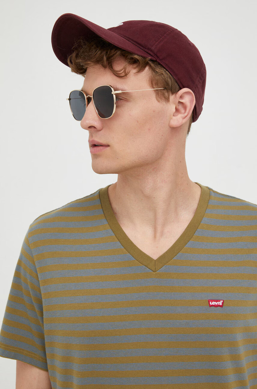 Levi's Памучна тениска в зелено с десен - Pepit.bg