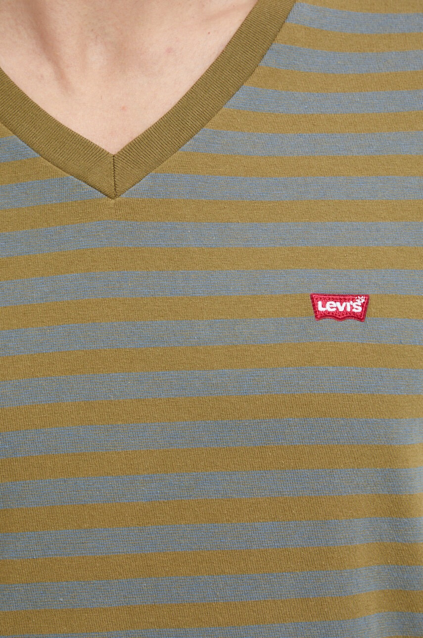 Levi's Памучна тениска в зелено с десен - Pepit.bg