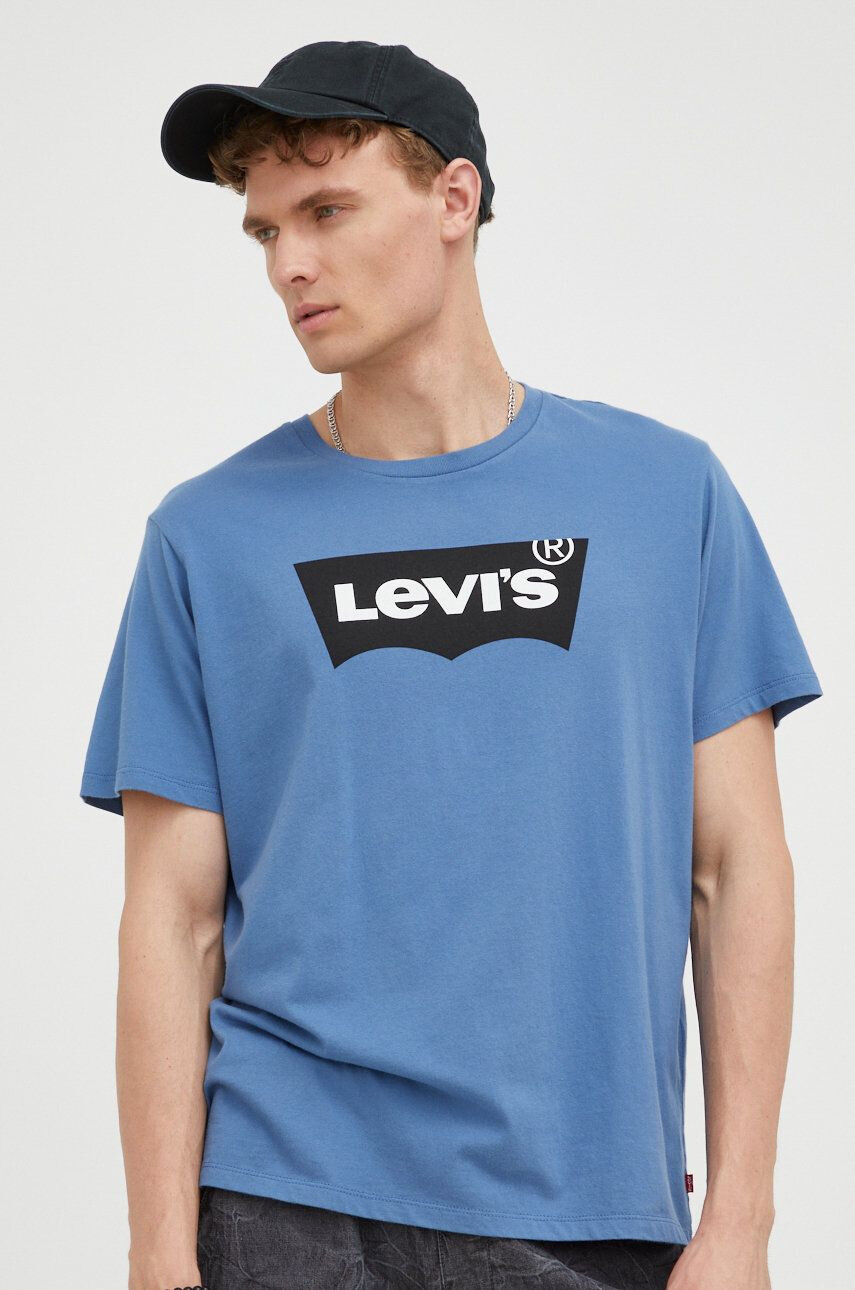 Levi's Памучна тениска в оранжево - Pepit.bg