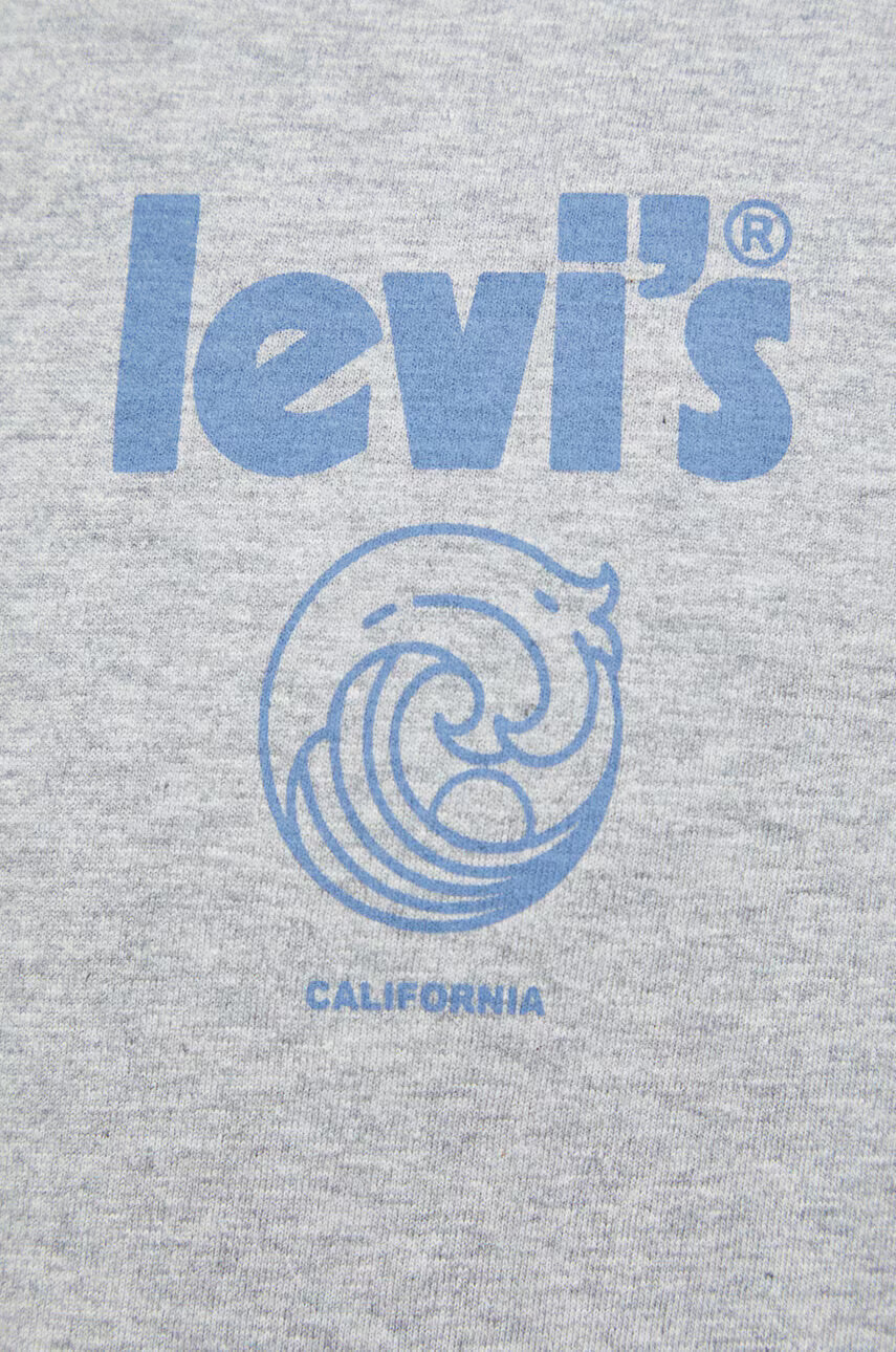 Levi's Памучна тениска в сиво с принт - Pepit.bg