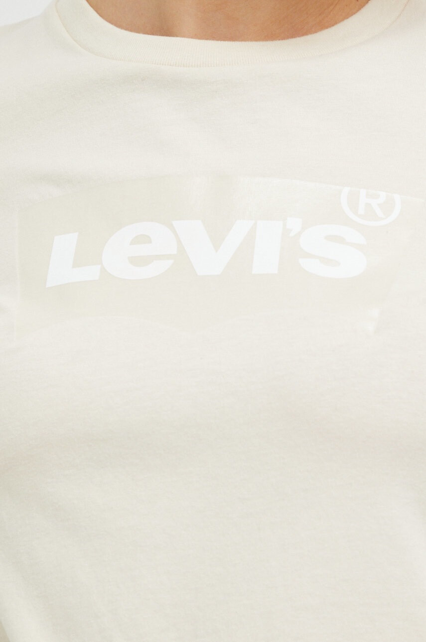 Levi's Памучна тениска в бежово - Pepit.bg