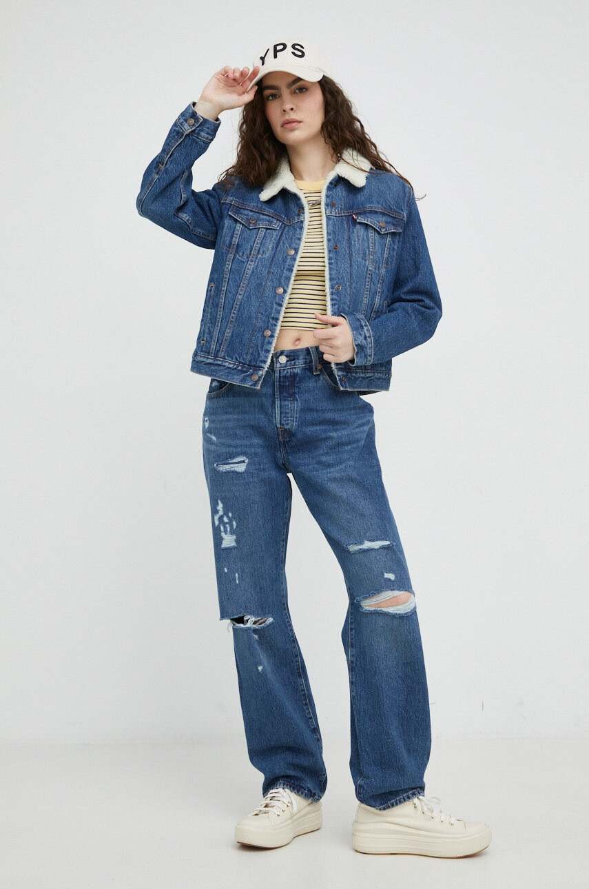 Levi's Памучна тениска в бежово - Pepit.bg