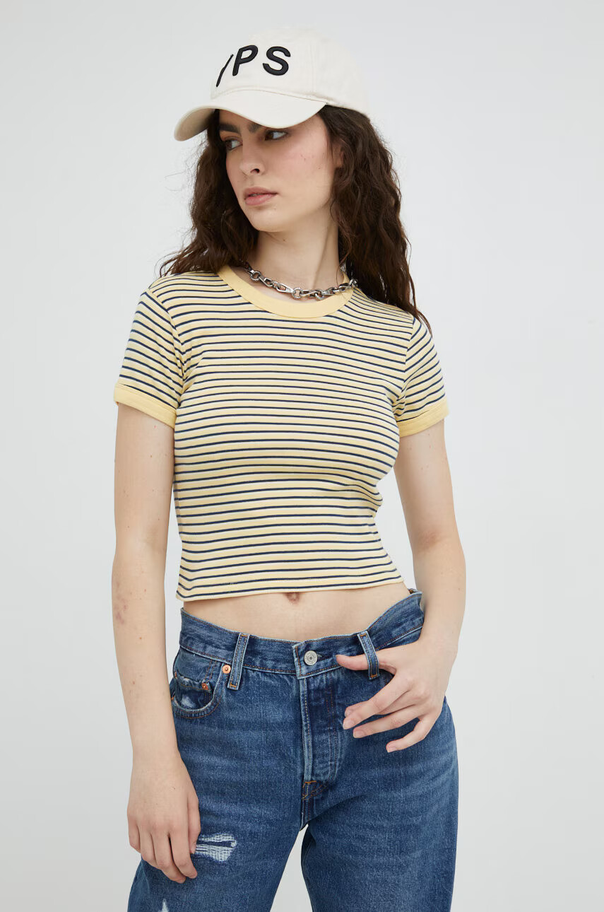 Levi's Памучна тениска в бежово - Pepit.bg
