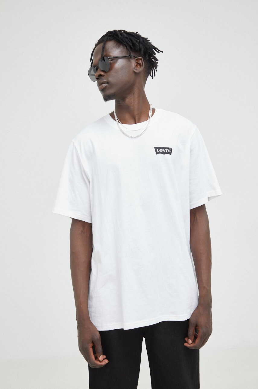 Levi's Памучна тениска в бяло с принт - Pepit.bg
