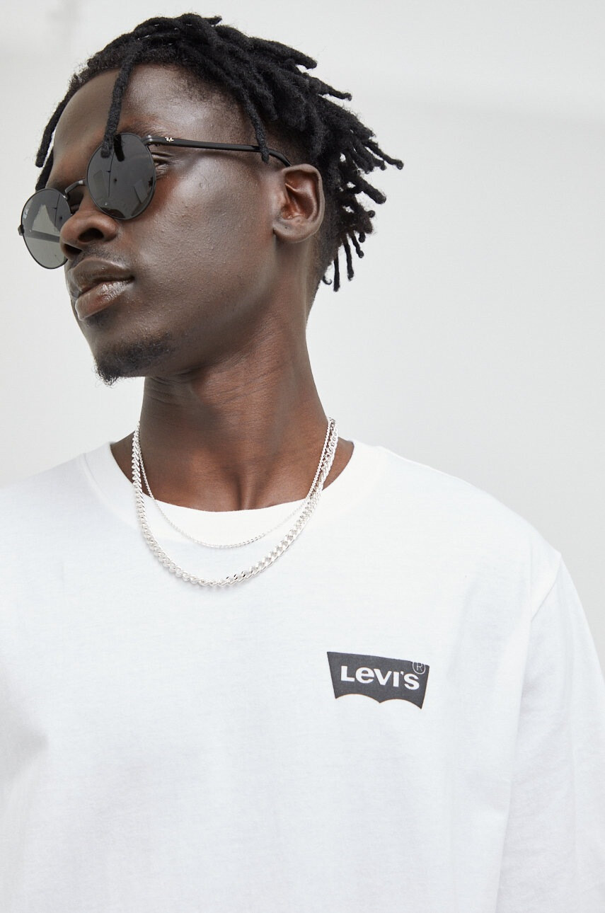 Levi's Памучна тениска в бяло с принт - Pepit.bg