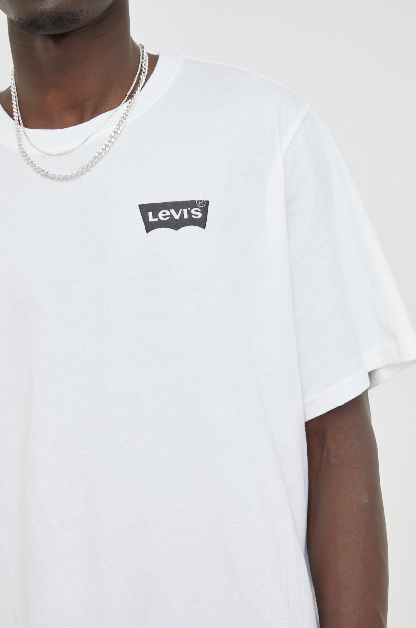 Levi's Памучна тениска в бяло с принт - Pepit.bg