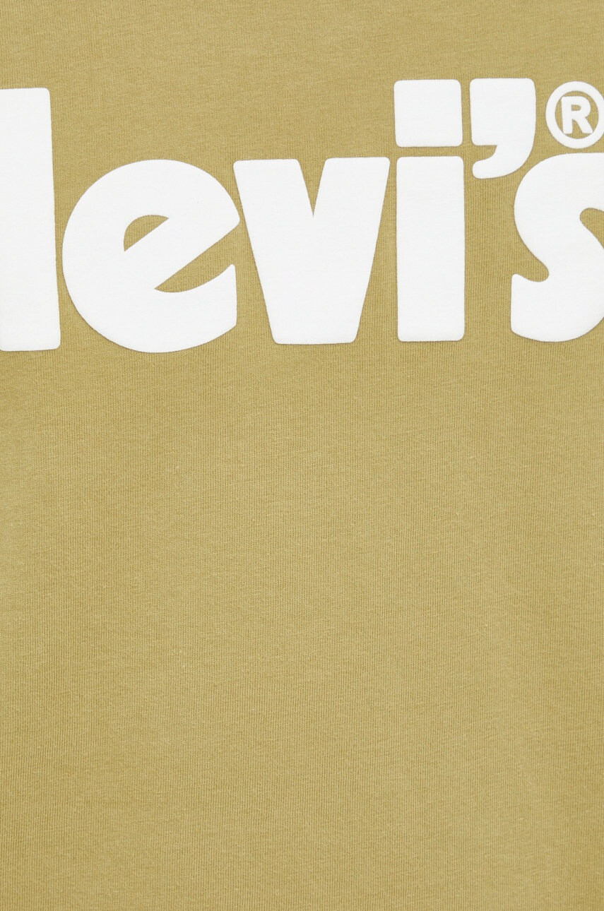 Levi's Памучна тениска в зелено с принт - Pepit.bg