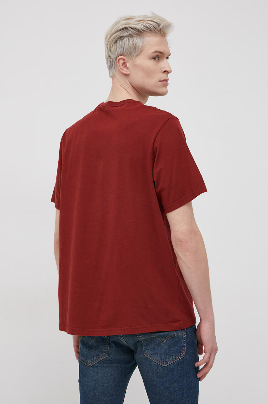 Levi's Памучна тениска в бордо с принт - Pepit.bg