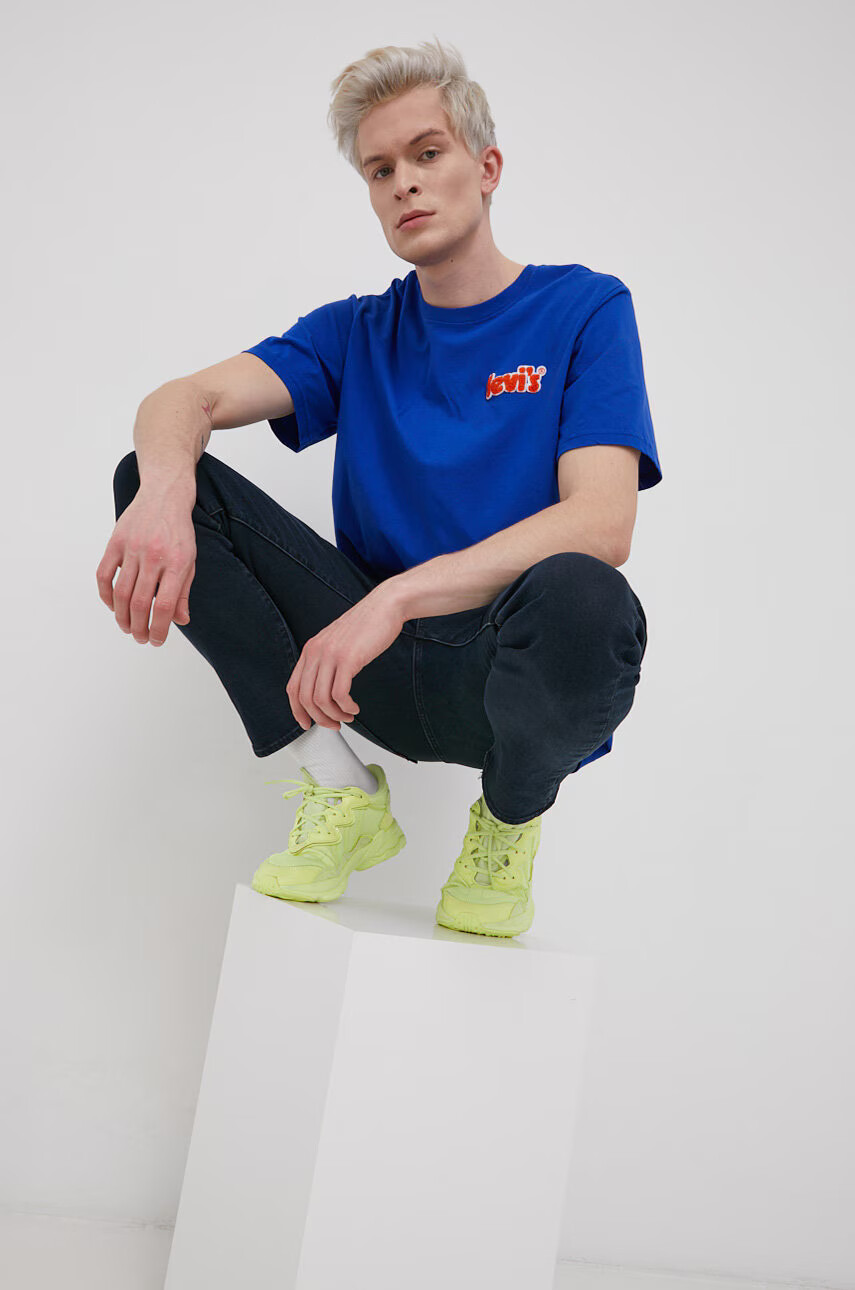 Levi's Памучна тениска с апликация - Pepit.bg