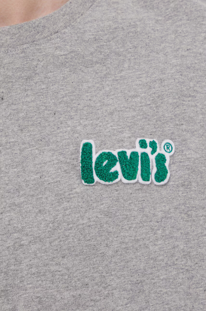 Levi's Памучна тениска в меланж на сиво - Pepit.bg