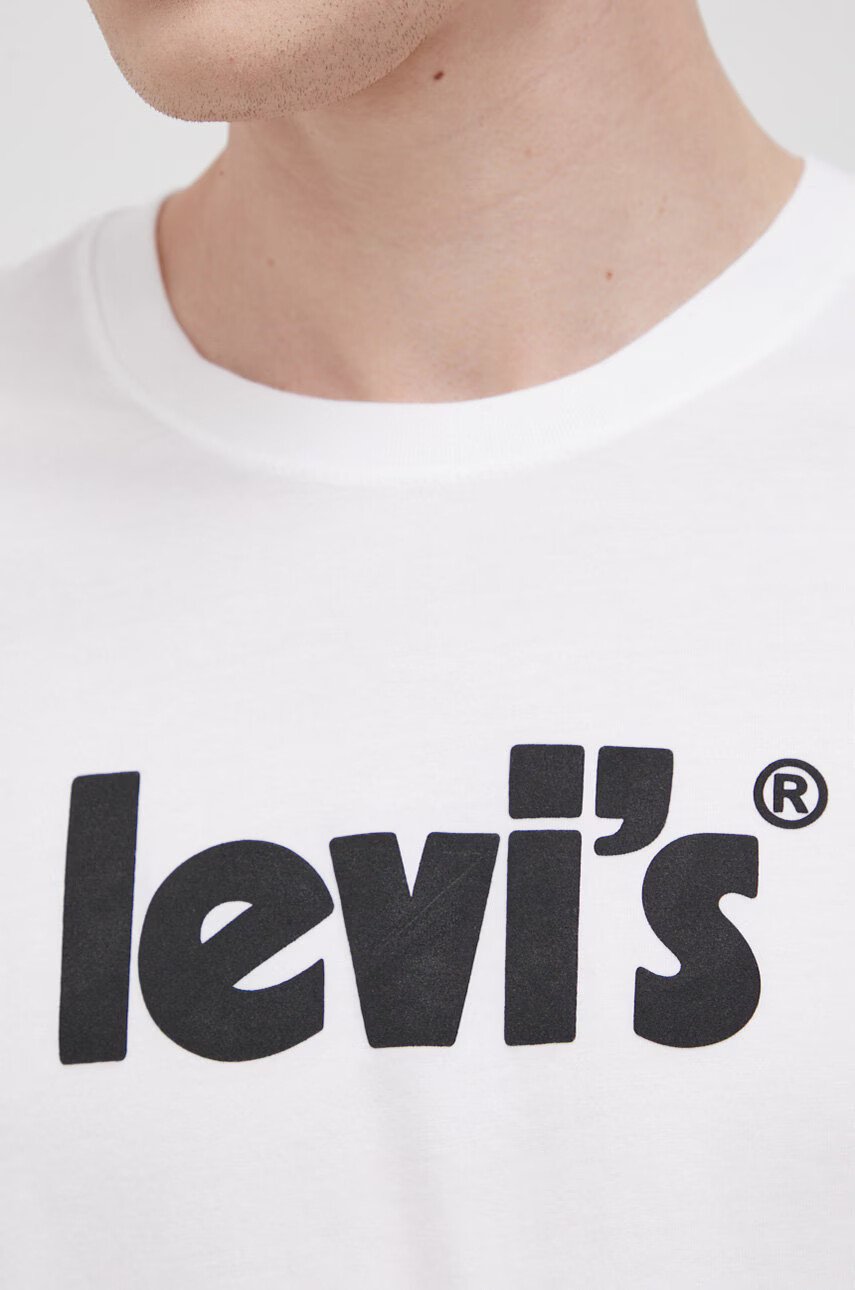 Levi's Памучна тениска в бяло с принт - Pepit.bg