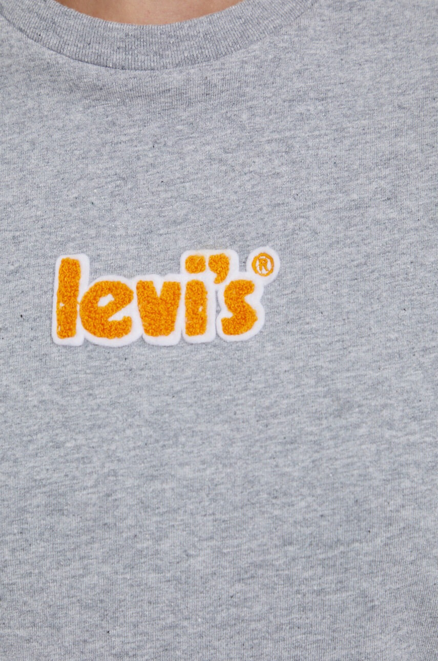 Levi's Памучна тениска в сиво - Pepit.bg