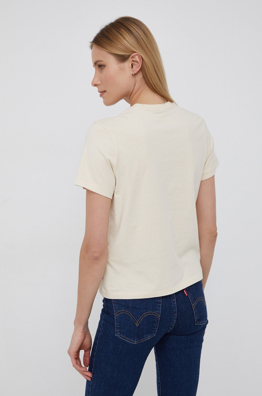 Levi's Памучна тениска в кремаво - Pepit.bg