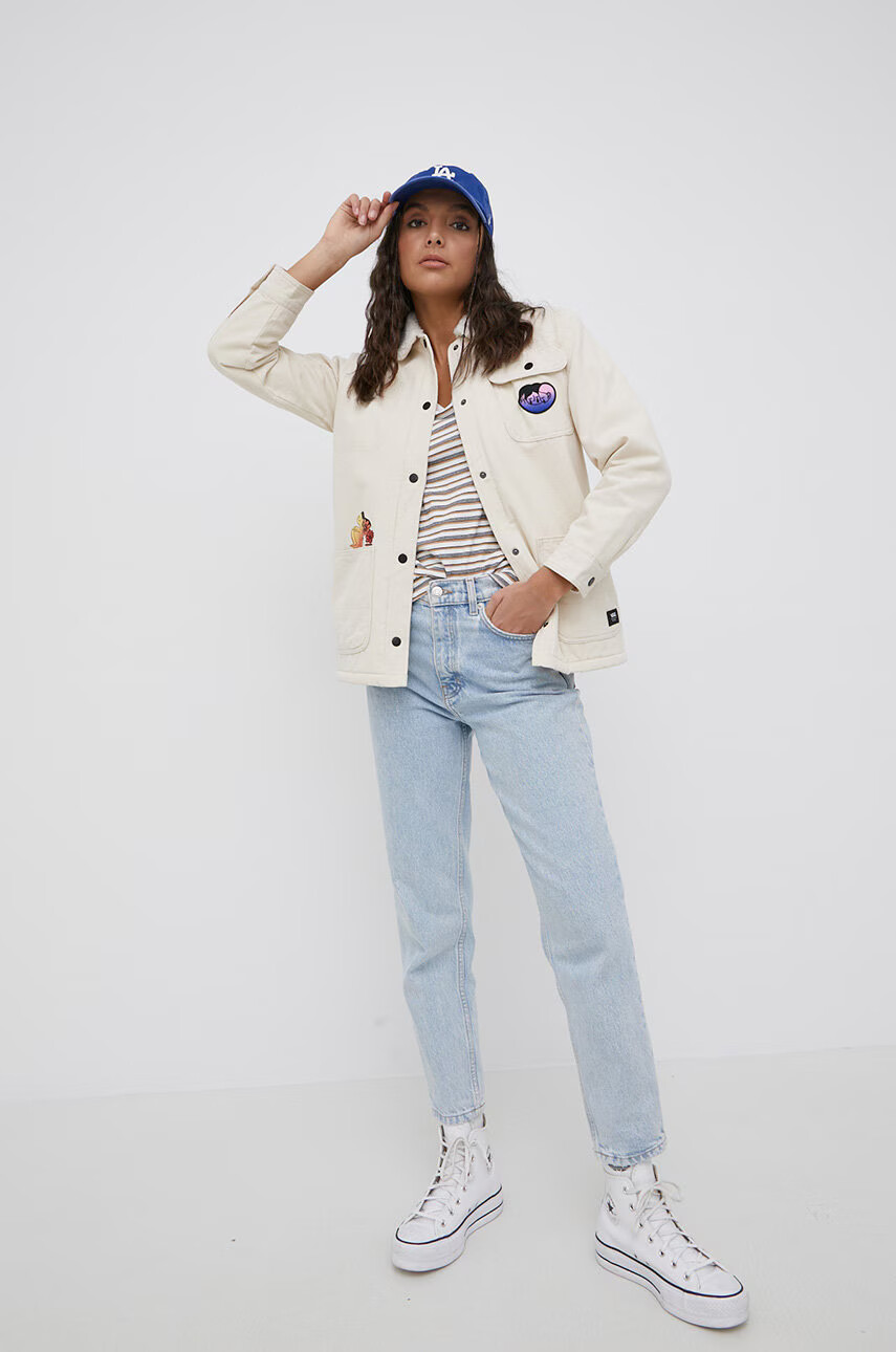 Levi's Памучна тениска в бежово - Pepit.bg