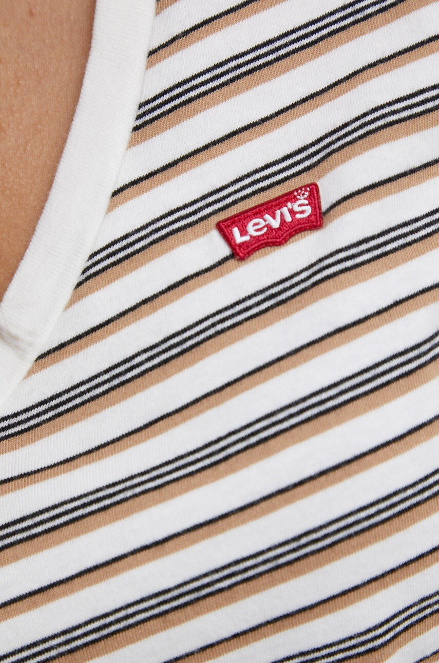 Levi's Памучна тениска в бежово - Pepit.bg