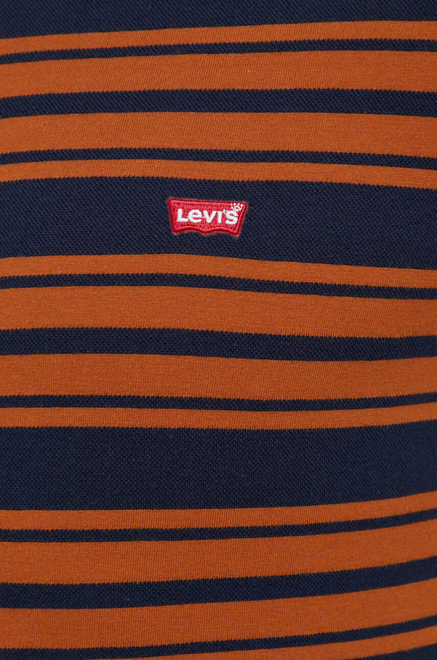 Levi's Памучна тениска в оранжево с принт - Pepit.bg