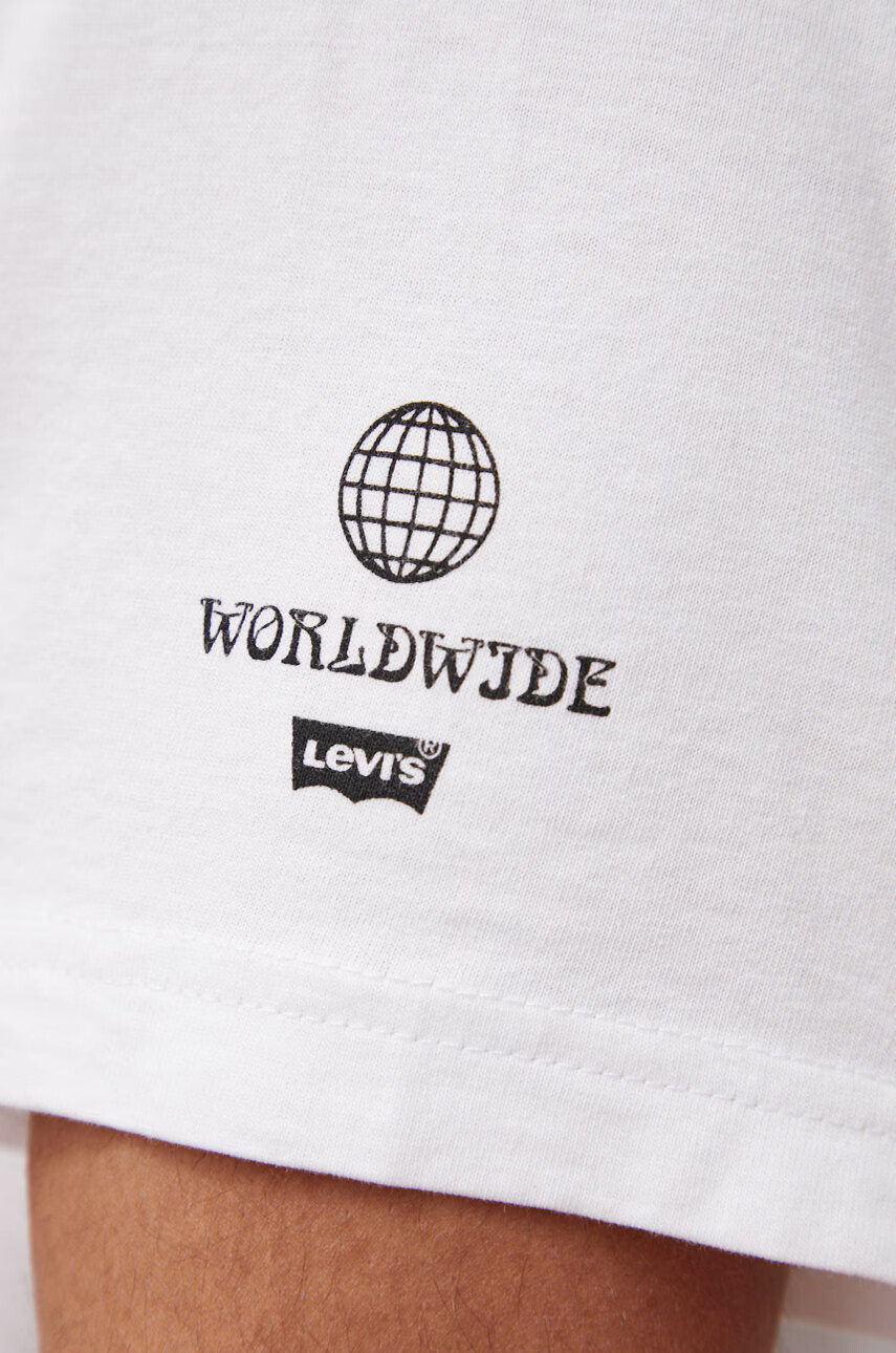 Levi's Памучна тениска в бяло с принт - Pepit.bg