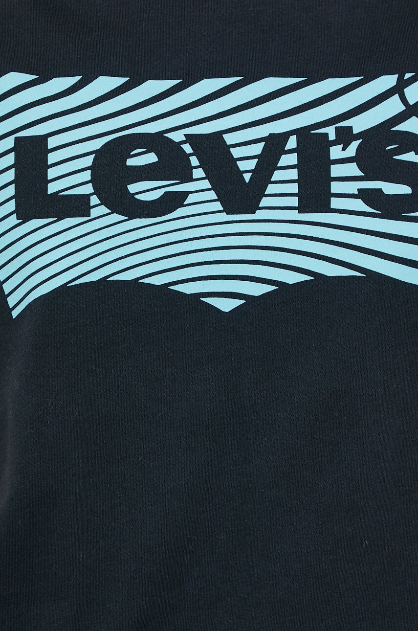 Levi's Памучна тениска в черно - Pepit.bg