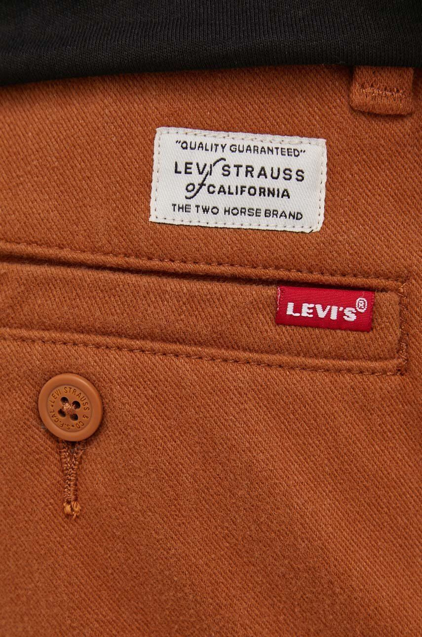 Levi's Панталон мъжки в кафяво с кройка тип чино - Pepit.bg