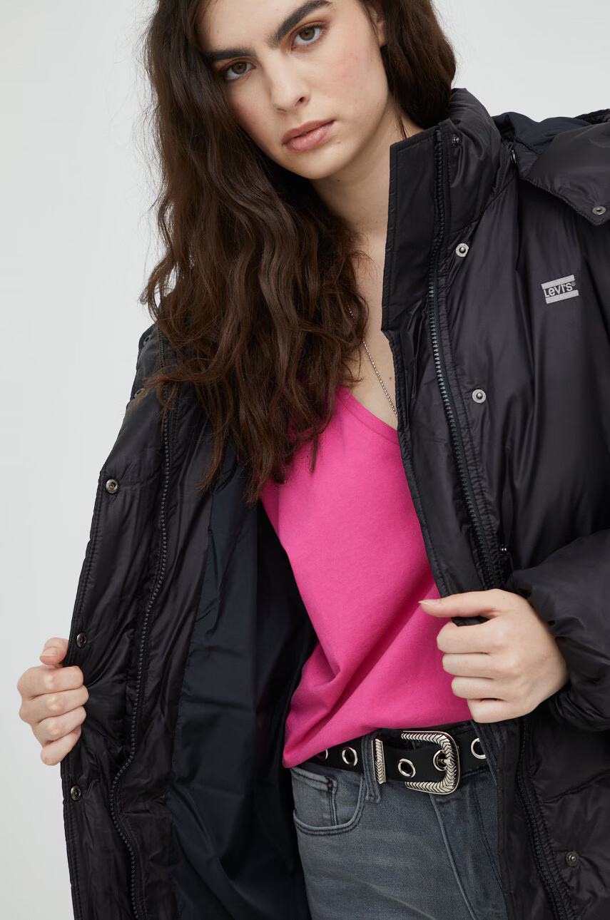 Levi's Пухено яке в черно със зимна изолация - Pepit.bg