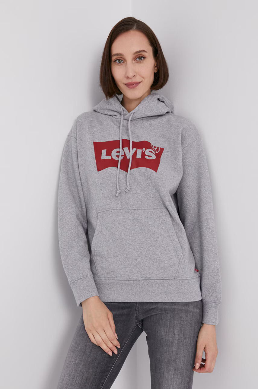 Levi's Суичър дамски в сиво с принт - Pepit.bg