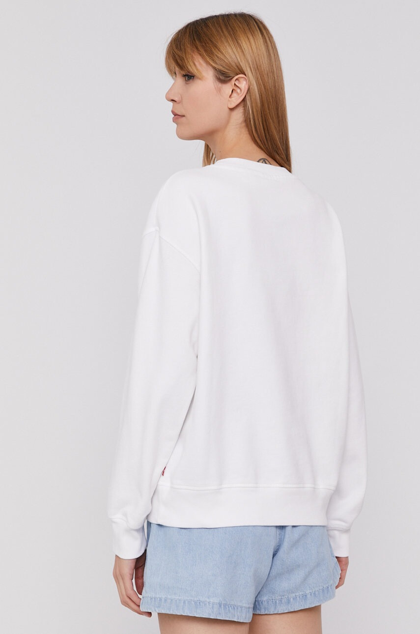 Levi's Суичър дамски в бяло с изчистен дизайн - Pepit.bg