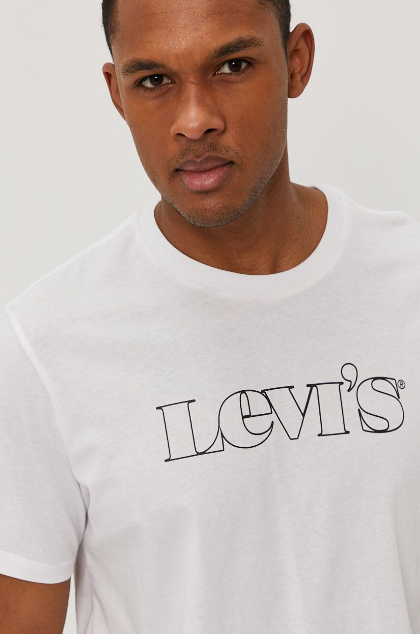 Levi's Тениска в бяло с принт - Pepit.bg