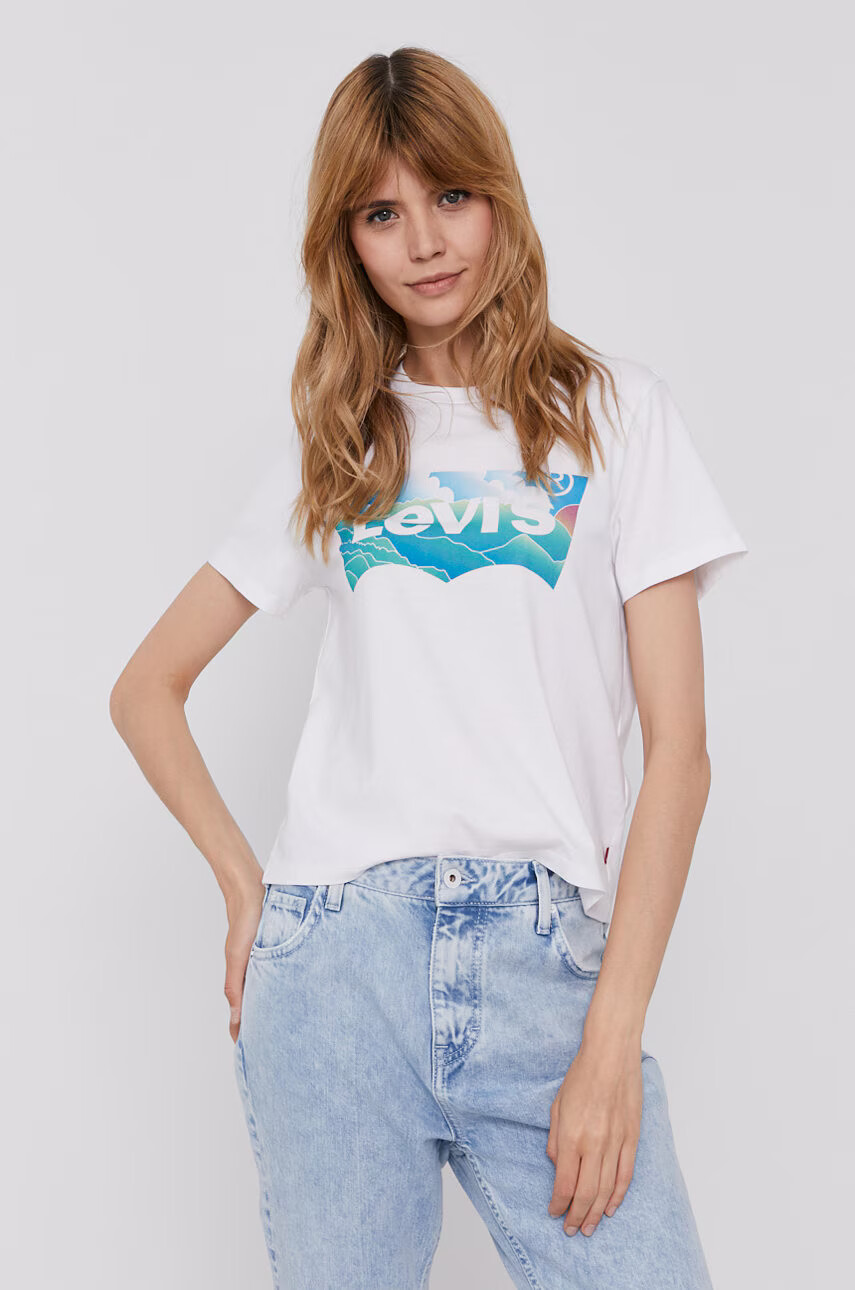 Levi's Тениска дамска в бяло - Pepit.bg