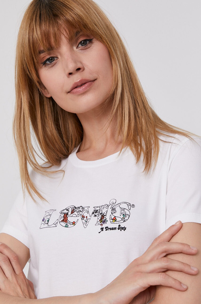 Levi's Тениска дамска в бяло - Pepit.bg