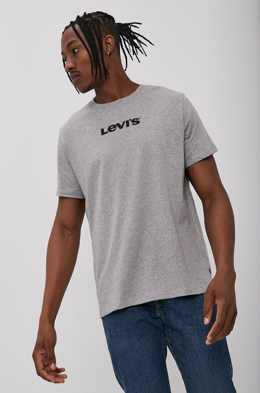 Levi's Тениска мъжка в сиво с принт - Pepit.bg