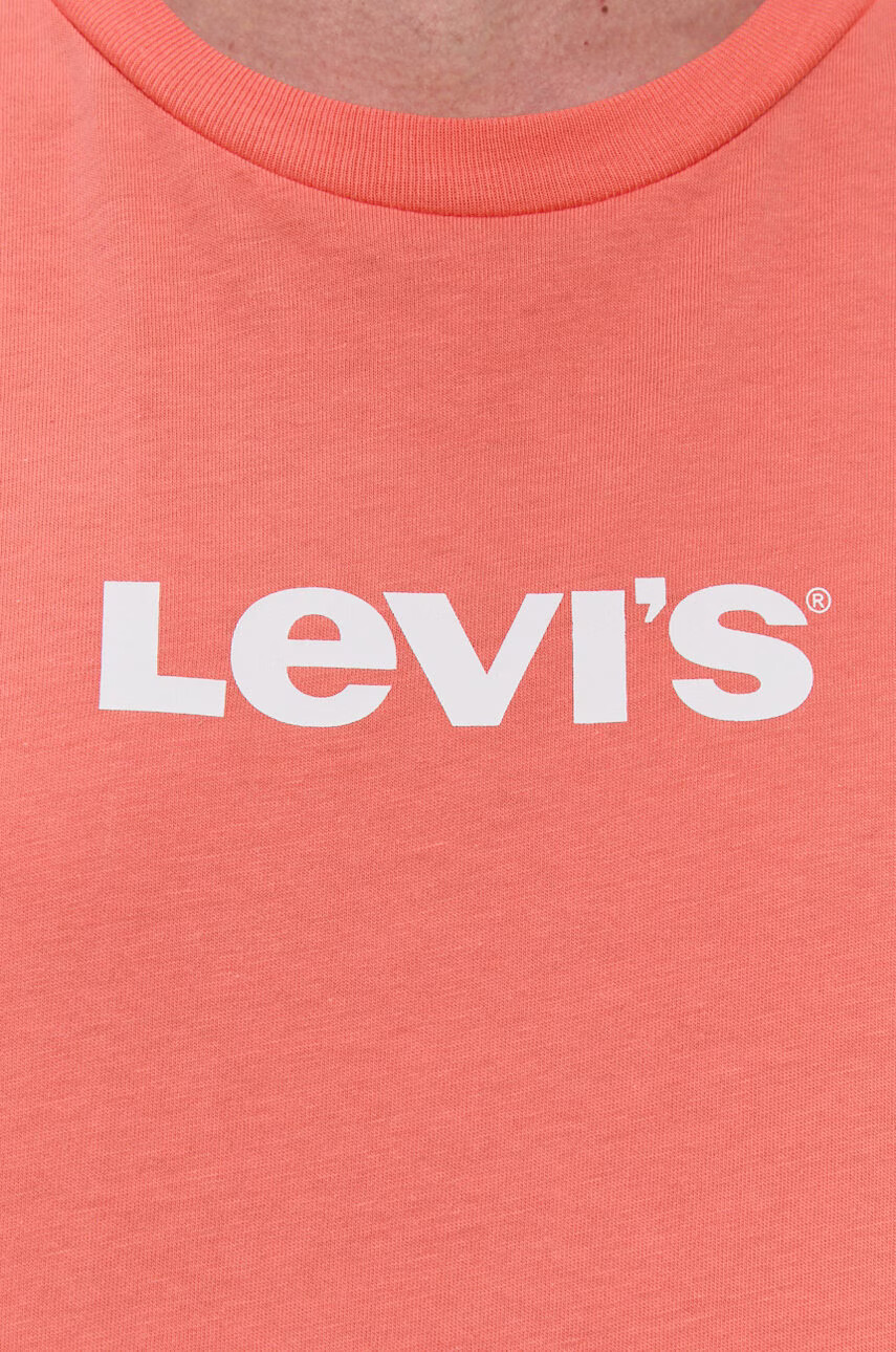 Levi's Тениска мъжка в оранжево с принт - Pepit.bg