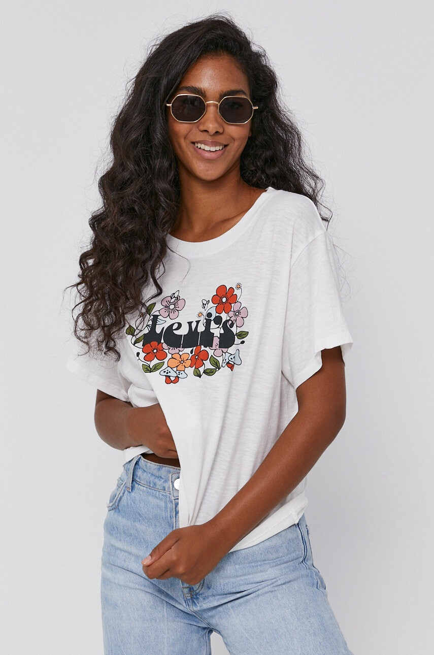 Levi's Тениска дамска в бяло - Pepit.bg