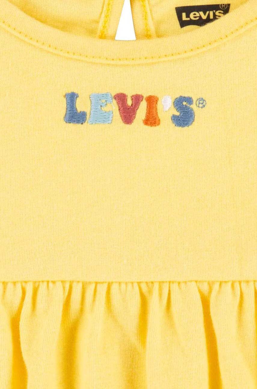 Levi's Бебешка рокля (2 броя) в синьо къс модел разкроен модел - Pepit.bg