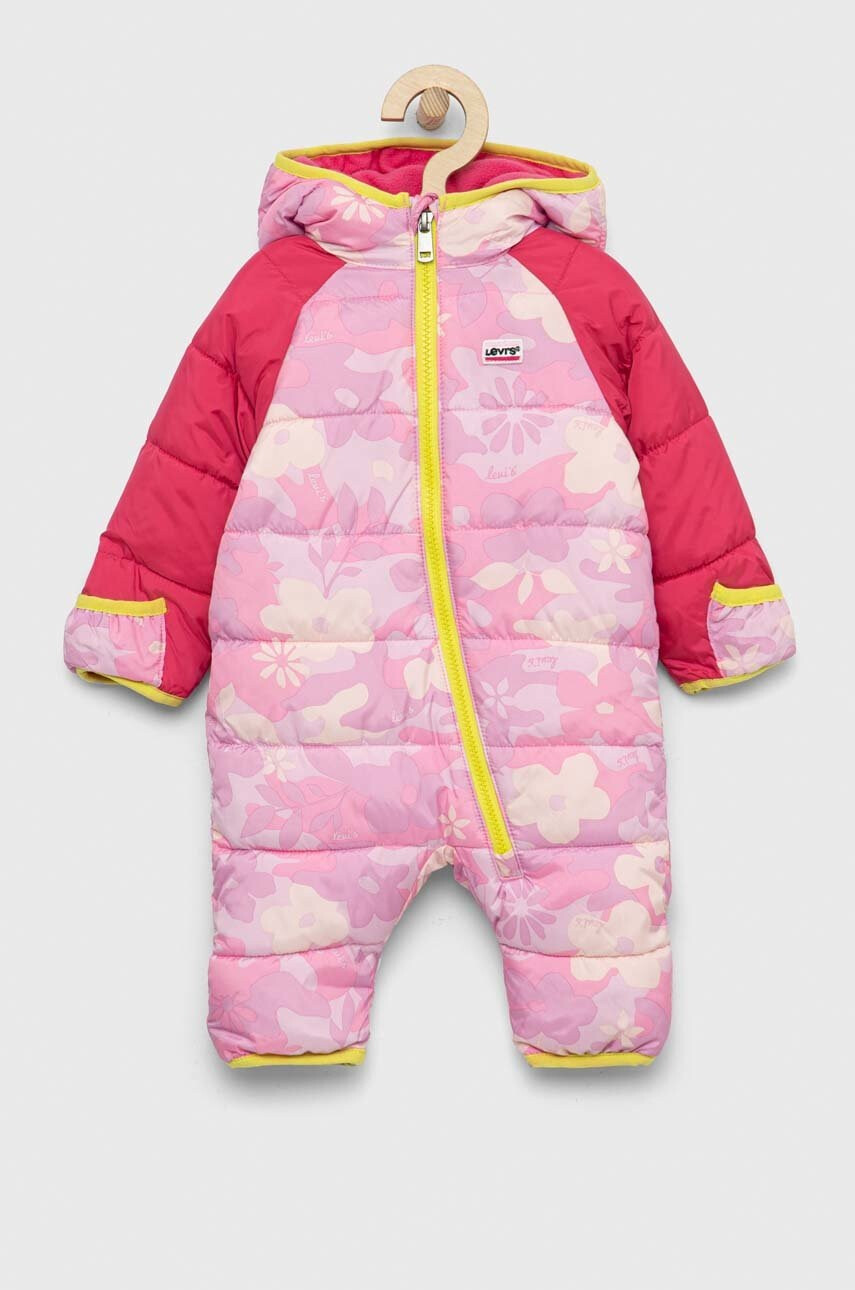 Levi's Бебешки гащеризон в розово - Pepit.bg