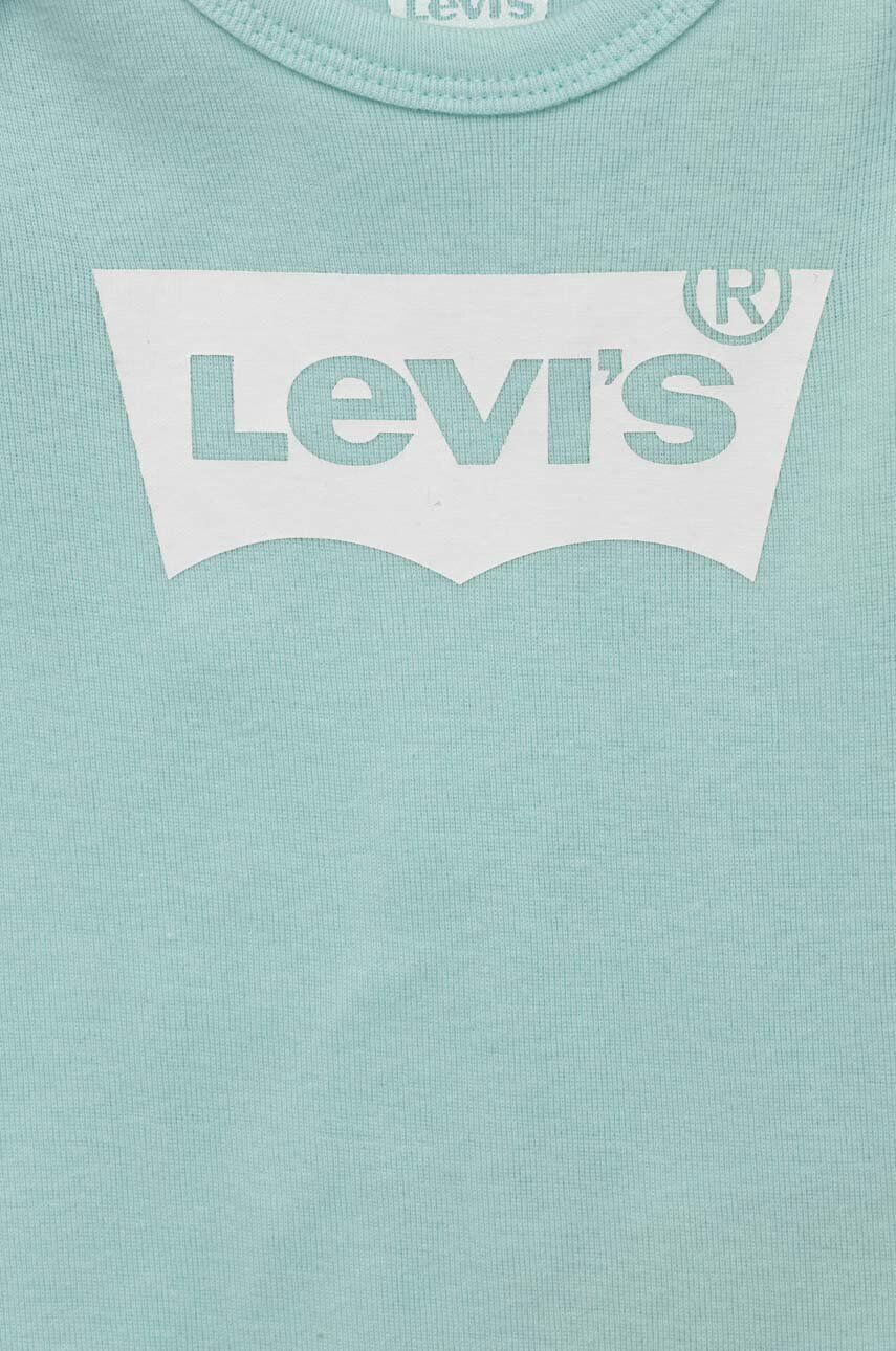 Levi's Бебешки памучен комплект в тюркоазено - Pepit.bg