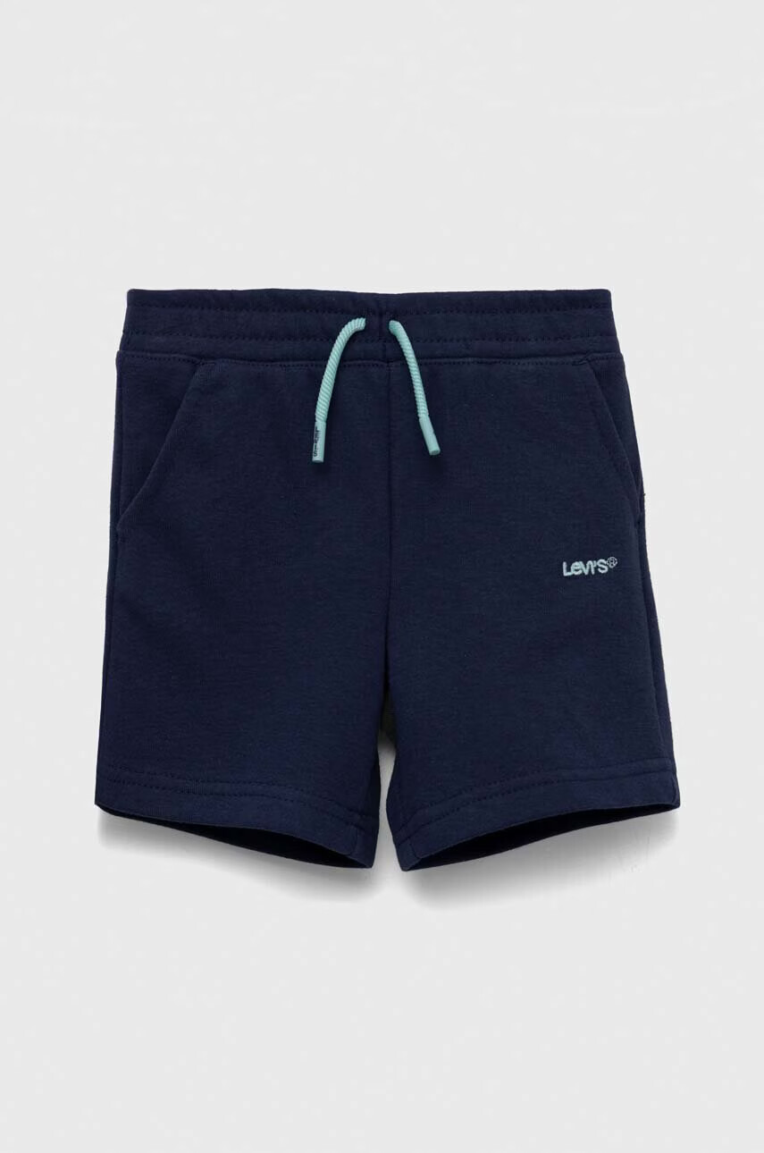 Levi's Бебешки шорти в синьо с изчистен дизайн - Pepit.bg